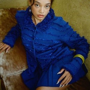 Blue Micheal Simon Button Up Sweater